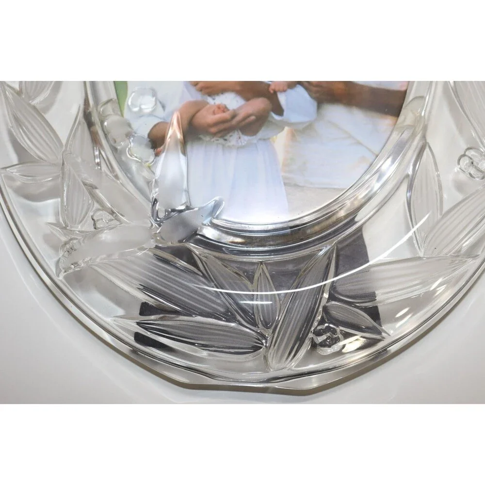 Mikasa Crystal Cherish Oval Picture Frame 11 Half SA 302 829 With Original Box